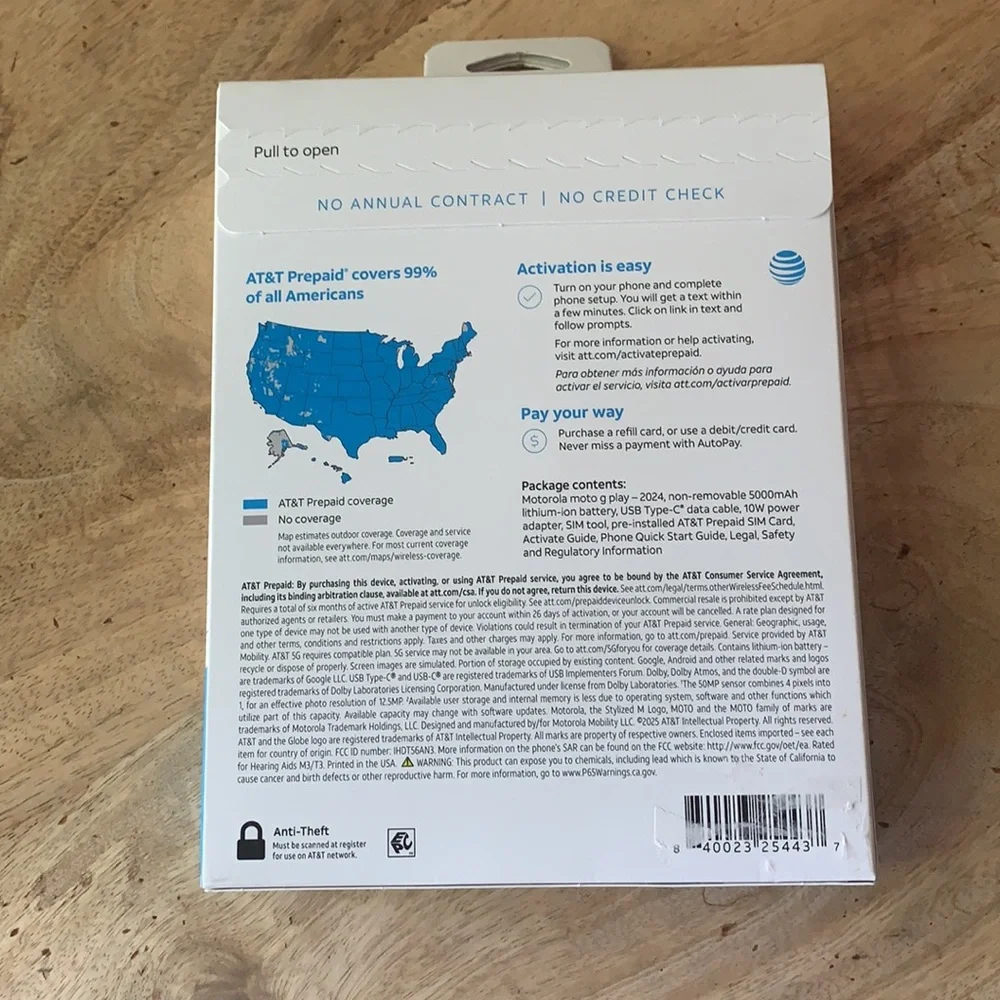 AT&T Prepaid Phone - Moto G Play 64GB Android 14